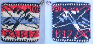 B-17 Bomber Double Knit Potholder - preblocked